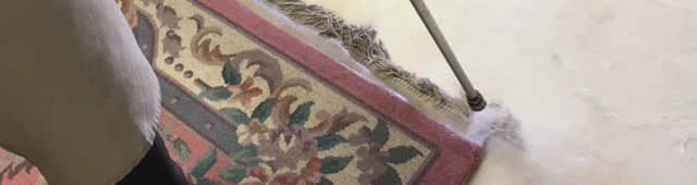 Rug Fringe Cleaning Process